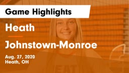 Heath  vs Johnstown-Monroe  Game Highlights - Aug. 27, 2020