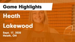 Heath  vs Lakewood  Game Highlights - Sept. 17, 2020