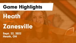 Heath  vs Zanesville  Game Highlights - Sept. 22, 2022