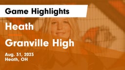 Heath  vs Granville High Game Highlights - Aug. 31, 2023