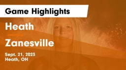 Heath  vs Zanesville  Game Highlights - Sept. 21, 2023