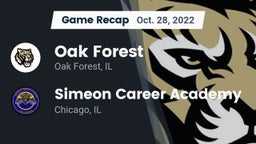 Recap: Oak Forest  vs. Simeon Career Academy  2022