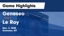 Geneseo  vs Le Roy  Game Highlights - Nov. 3, 2020