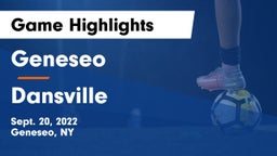 Geneseo  vs Dansville  Game Highlights - Sept. 20, 2022