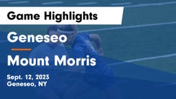 Geneseo  vs Mount Morris  Game Highlights - Sept. 12, 2023