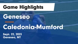 Geneseo  vs Caledonia-Mumford  Game Highlights - Sept. 22, 2023