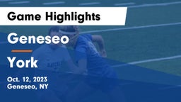 Geneseo  vs York  Game Highlights - Oct. 12, 2023