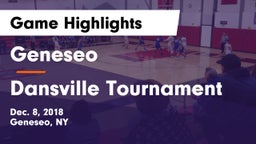 Geneseo  vs Dansville Tournament Game Highlights - Dec. 8, 2018