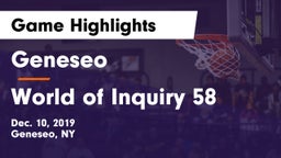 Geneseo  vs World of Inquiry 58 Game Highlights - Dec. 10, 2019
