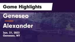 Geneseo  vs Alexander  Game Highlights - Jan. 31, 2022