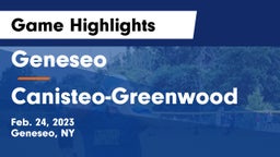 Geneseo  vs Canisteo-Greenwood  Game Highlights - Feb. 24, 2023