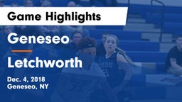 Geneseo  vs Letchworth  Game Highlights - Dec. 4, 2018