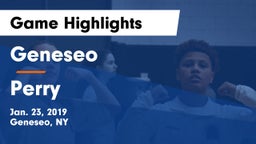 Geneseo  vs Perry  Game Highlights - Jan. 23, 2019