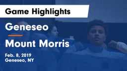 Geneseo  vs Mount Morris  Game Highlights - Feb. 8, 2019