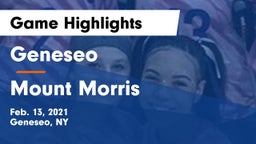 Geneseo  vs Mount Morris  Game Highlights - Feb. 13, 2021