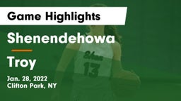 Shenendehowa  vs Troy  Game Highlights - Jan. 28, 2022