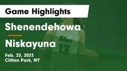 Shenendehowa  vs Niskayuna  Game Highlights - Feb. 23, 2023