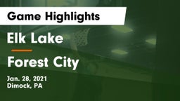 Elk Lake  vs Forest City  Game Highlights - Jan. 28, 2021