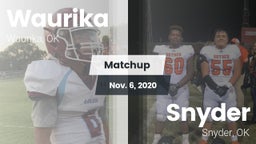 Matchup: Waurika  vs. Snyder  2020