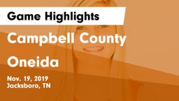 Campbell County  vs Oneida  Game Highlights - Nov. 19, 2019
