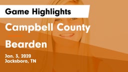 Campbell County  vs Bearden  Game Highlights - Jan. 3, 2020