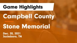Campbell County  vs Stone Memorial  Game Highlights - Dec. 20, 2021