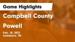 Campbell County  vs Powell  Game Highlights - Feb. 18, 2022