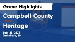 Campbell County  vs Heritage  Game Highlights - Feb. 25, 2023