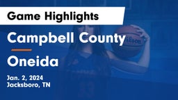 Campbell County  vs Oneida  Game Highlights - Jan. 2, 2024