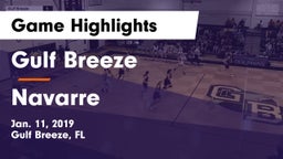 Gulf Breeze  vs Navarre  Game Highlights - Jan. 11, 2019