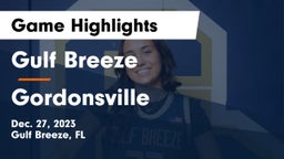 Gulf Breeze  vs Gordonsville  Game Highlights - Dec. 27, 2023