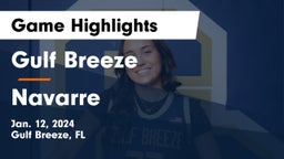 Gulf Breeze  vs Navarre  Game Highlights - Jan. 12, 2024