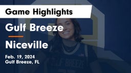 Gulf Breeze  vs Niceville  Game Highlights - Feb. 19, 2024