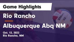 Rio Rancho  vs Albuquerque  Abq NM Game Highlights - Oct. 12, 2022