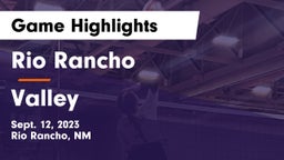Rio Rancho  vs Valley  Game Highlights - Sept. 12, 2023