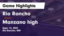 Rio Rancho  vs Manzano high Game Highlights - Sept. 12, 2023
