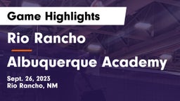 Rio Rancho  vs Albuquerque Academy  Game Highlights - Sept. 26, 2023