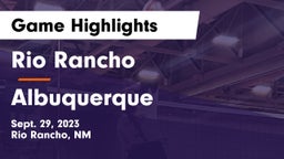 Rio Rancho  vs Albuquerque Game Highlights - Sept. 29, 2023