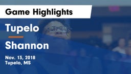 Tupelo  vs Shannon  Game Highlights - Nov. 13, 2018