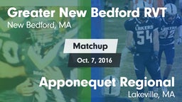 Matchup: Greater New Bedford vs. Apponequet Regional  2016