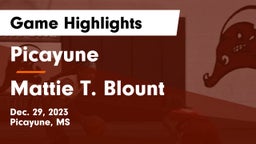 Picayune  vs Mattie T. Blount  Game Highlights - Dec. 29, 2023
