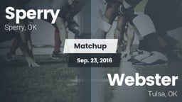 Matchup: Sperry  vs. Webster  2016