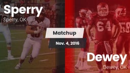 Matchup: Sperry  vs. Dewey  2016