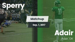 Matchup: Sperry  vs. Adair  2017