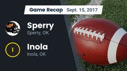 Recap: Sperry  vs. Inola  2017
