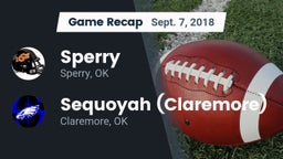 Recap: Sperry  vs. Sequoyah (Claremore)  2018