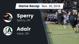 Recap: Sperry  vs. Adair  2018