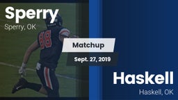 Matchup: Sperry  vs. Haskell  2019