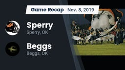 Recap: Sperry  vs. Beggs  2019