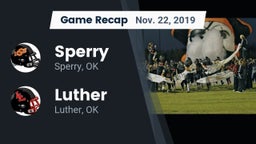 Recap: Sperry  vs. Luther  2019